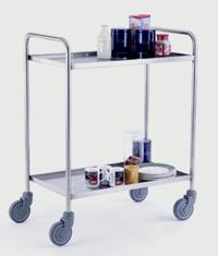Stainless Steel Tray Trolley - 150Kg Capacity: click to enlarge