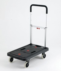 Plastic Folding Flatbed Trolley - 120Kg Capacity: click to enlarge