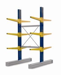 Double Sided BCR100 series Cantilever Racking - Height 3040mm : click to enlarge