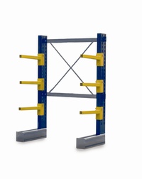 Single Sided BCR100 series Cantilever Racking - Height 2052mm: click to enlarge