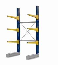 Single Sided BCR100 series Cantilever Racking - Height 3040mm: click to enlarge