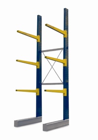 Single Sided BCR100 series Cantilever Racking - Height 4940mm: click to enlarge