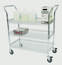 Chrome Wire Basket Trolley: click to enlarge