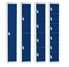 Express Lockers H1800 x W300 x D300mm Blue Doors: click to enlarge