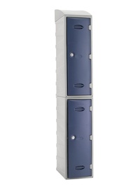 Plastic Lockers with Blue Doors: click to enlarge