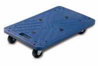 Blue Plastic Dolly - 100Kg Capacity: click to enlarge