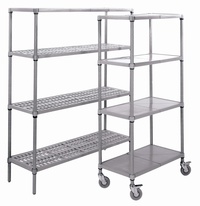 Plastic Plus Shelving with Solid Panels: click to enlarge