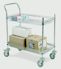 Chrome Basket Trolleys -150Kg Capacity: click to enlarge