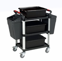 Utility Tray Trolleys - 3 Shelf Trolleys with Accessories: click to enlarge