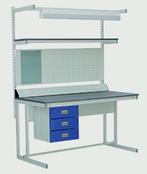 Cantilever Workbenches - Solid Beech Top Square Tube Bench