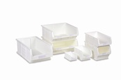 Topstore - White Antibacterial TC Semi-Open Fronted Containers