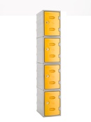 Plastic Lockers with Yellow Doors