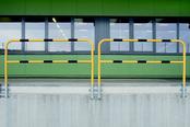 TRAFFIC - LINE Steel Hoop Guards - Wall Fixing (Removable)
