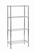 Eclipse Chrome Wire Shelving - Complete Bays with Chrome Finish
