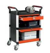  3 Shelf Trolley with Drawer and Cabinet